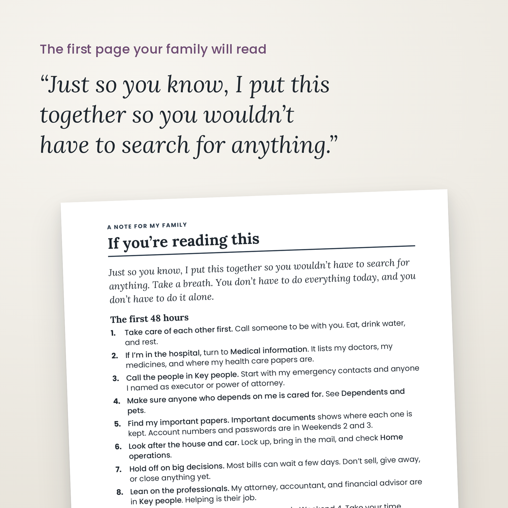 Just So You Know Binder [Digital]